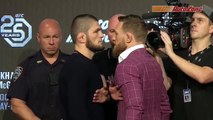 UFC 229- Khabib vs McGregor - Press Conference Faceoff