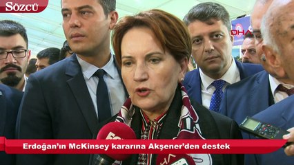 Erdoğan'ın McKinsey kararına Akşener'den destek