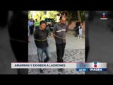 Dejan amarrados a dos ladrones en Oaxaca | Noticias con Ciro Gómez Leyva