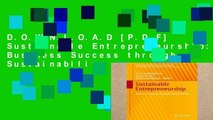D.O.W.N.L.O.A.D [P.D.F] Sustainable Entrepreneurship: Business Success through Sustainability