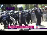 Se enfrentan mototaxis y policías en Xochimilco | Noticias con Yuri