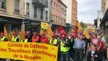 800 travailleurs frontaliers manifestent à sarreguemines