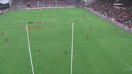 Damian Penaud inscrit un essai contre La Rochelle sur le coup de pied d'engagement