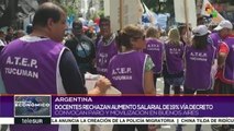 Argentina: docentes rechazan aumento salarial del 19% vía decreto