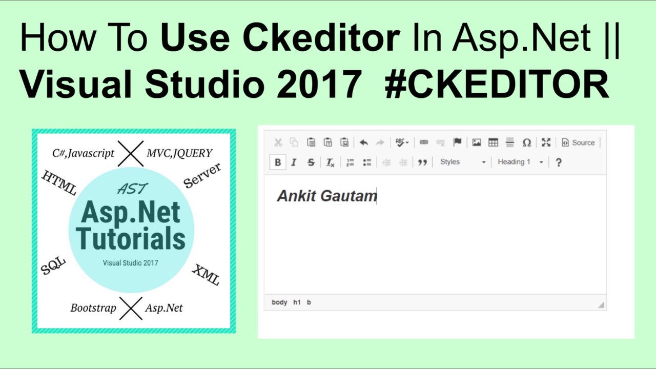 How to use ckeditor in asp.net || visual studio 2017 #Ckeditor