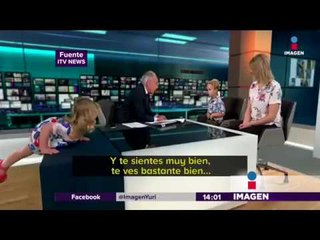 Niña cautiva a la audiencia de un noticiero | Noticias con Yuriria Sierra