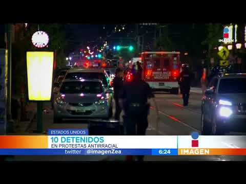 Detienen a personas en marcha contra el racismo en Estados Unidos