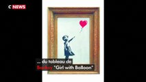 Une oeuvre de Banksy vendue aux enchères s'autodétruit