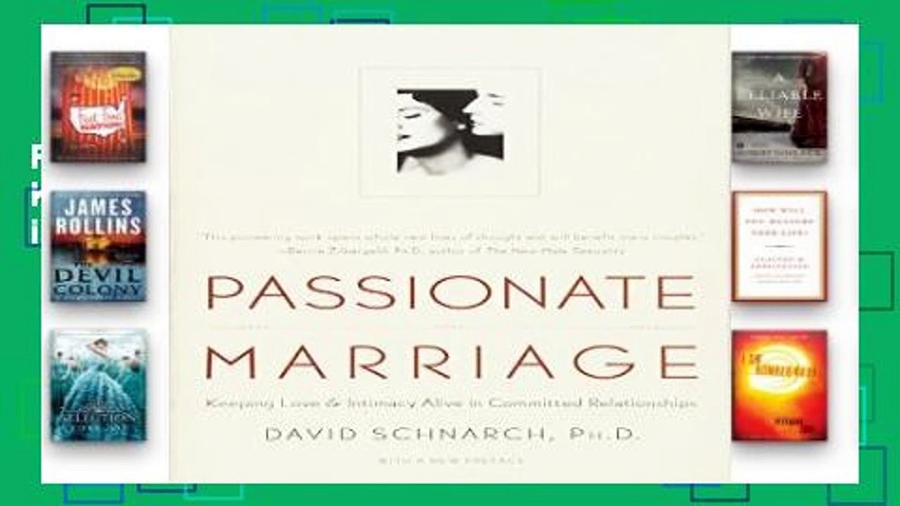 Review  Passionate Marriage: Keeping Love and Intimacy Alive in Committed Relationships