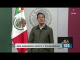 EPN agradece apoyo de las unidades militares y civiles tras el 19S | Cobertura especial 19S