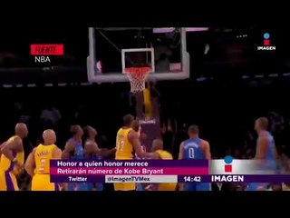 Realizarán honor a Kobe Bryant, legendario de la NBA | Noticias con Yuriria Sierra