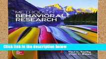 Best product  Methods in Behavioral Research