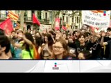 Así marcharon estudiantes por independencia de Cataluña | Noticias con Yuriria Sierra