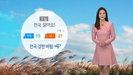 [날씨] 전국 쾌청하지만 찬 바람 쌩쌩...높은 파도 주의 / YTN