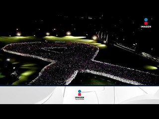 15 mil personas forman lazo por México y la lucha contra el cáncer