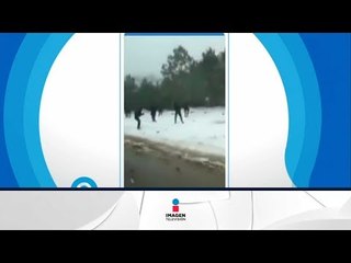 Policias en Chihuahua juegan con bolas de nieve | Qué Importa