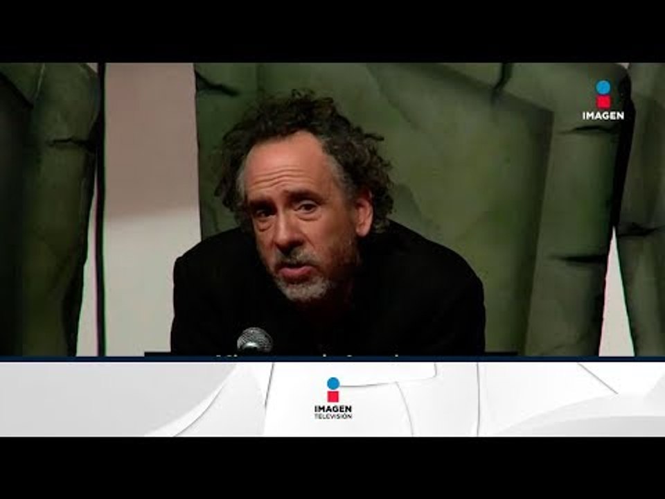 Tim Burton llegó a México para la presentación...
