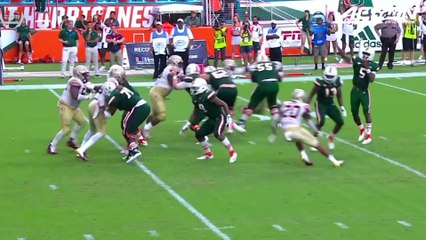 Miami QB N'Kosi Perry 3 2nd-Half TD Passes Leads Hurricanes Comeback vs. FSU