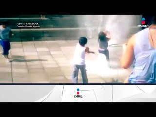 ¡Esta niña salió volando de una fuente! | Noticias con Francisco Zea