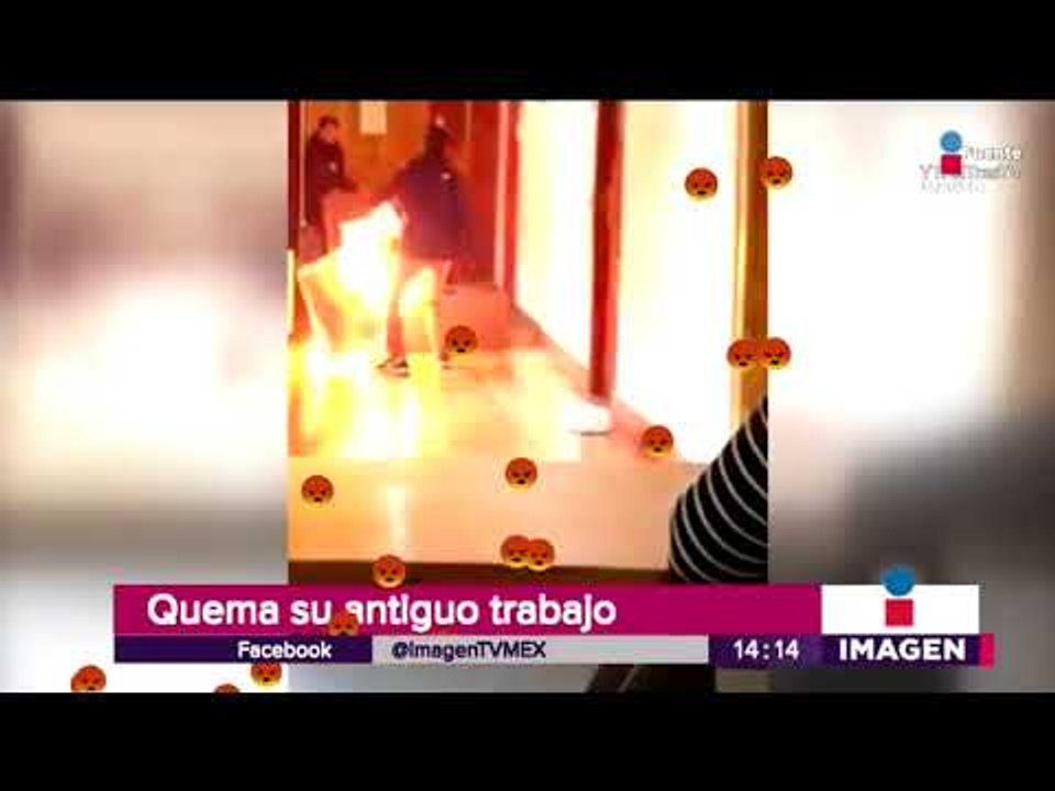 Trata de quemar una escuela pero termina quemán...