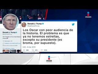Trump se burló de la transmisión de los Premios Oscar | Noticias con Ciro Gómez Leyva