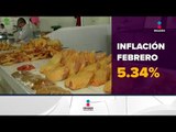 Inflación de febrero empieza a bajar | Noticias con Yuriria Sierra