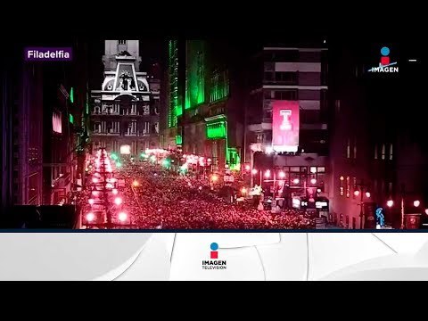 Así celebraron el primer SB de las Aguilas de Filadelfia | Noticias con Yuriria Sierra