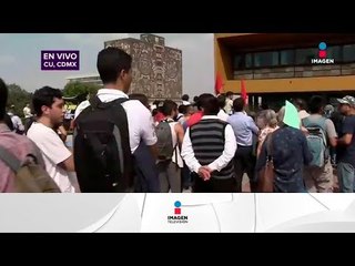 Alumnos se manifiestan contra el narcomenudeo en C.U. | Noticias con Yuriria Sierra