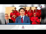 Policías canadienses se desmayan detrás de Justin Trudeau | Noticias con Ciro Gómez Leyva