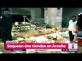 800 personas saquean 2 tiendas ¡hasta niños se meten a robar! | Noticias con Yuriria Sierra