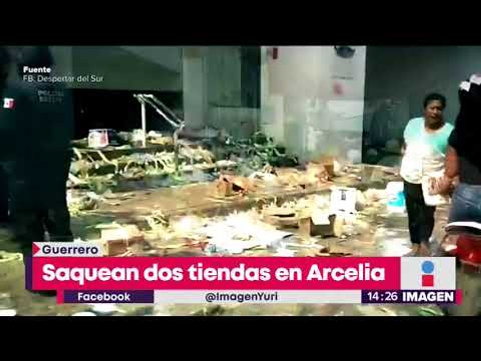 800 personas saquean 2 tiendas ¡hasta niños se meten a robar! | Noticias con Yuriria Sierra
