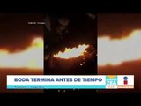 ¡Se incendia boda y novios salen corriendo! | Noticias con Francisco Zea