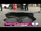 ¡Aguas! Socavón en Dr. José María Vertiz | Noticias con Yuriria Sierra