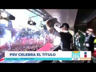 Ovacionan al Chucky Lozano en la celebración del título del PSV | Noticias con Francisco Zea