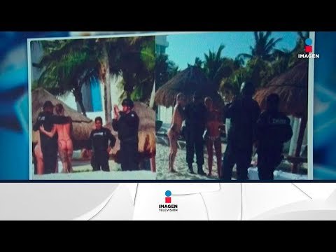 Policías tomándose Selfies con turistas | Noticias con Yuriria Sierra