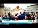 Detienen a activista semi desnuda en el Vaticano | Noticias con Francisco Zea