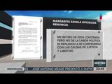 Margarita Zavala hizo oficial su renuncia | Noticias con Ciro Gómez Leyva
