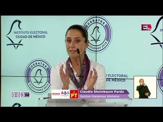 El mensaje final de Claudia Sheinbaum | Segundo Debate CDMX 2018