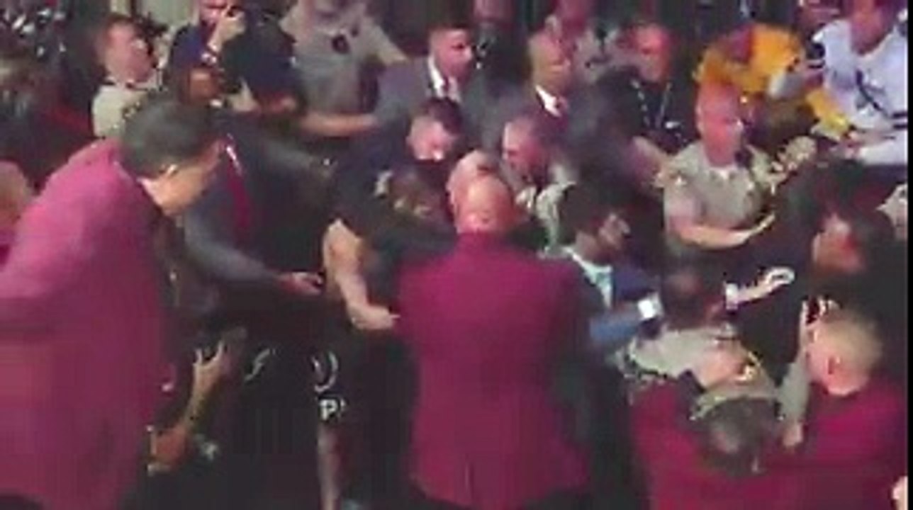 All hell breaks loose at #UFC229