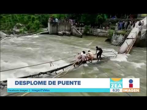 Se derrumba puente mientras estudiantes lo cruzaban | Noticias con Francisco Zea