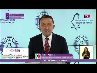 Mikel Arriola dice que NO a las fotomultas | Segundo Debate CDMX 2018