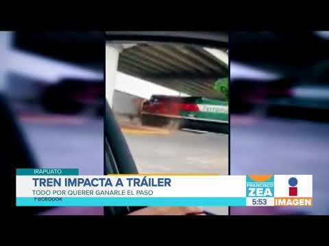 Un tráiler fue impactado por el tren en Guanajuato | Noticias con Francisco Zea