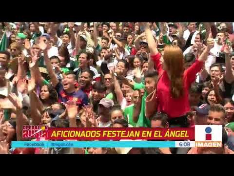 Aficionados mexicanos celebran el paso de México a octavos | Noticias con Francisco Zea