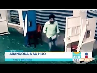 Graban el momento en que un hombre abandona a su bebé de 3 días | Noticias con Francisco Zea
