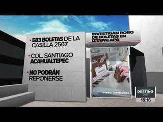 Qué pasó con las boletas que se robaron en Iztapalapa | Destino 2018