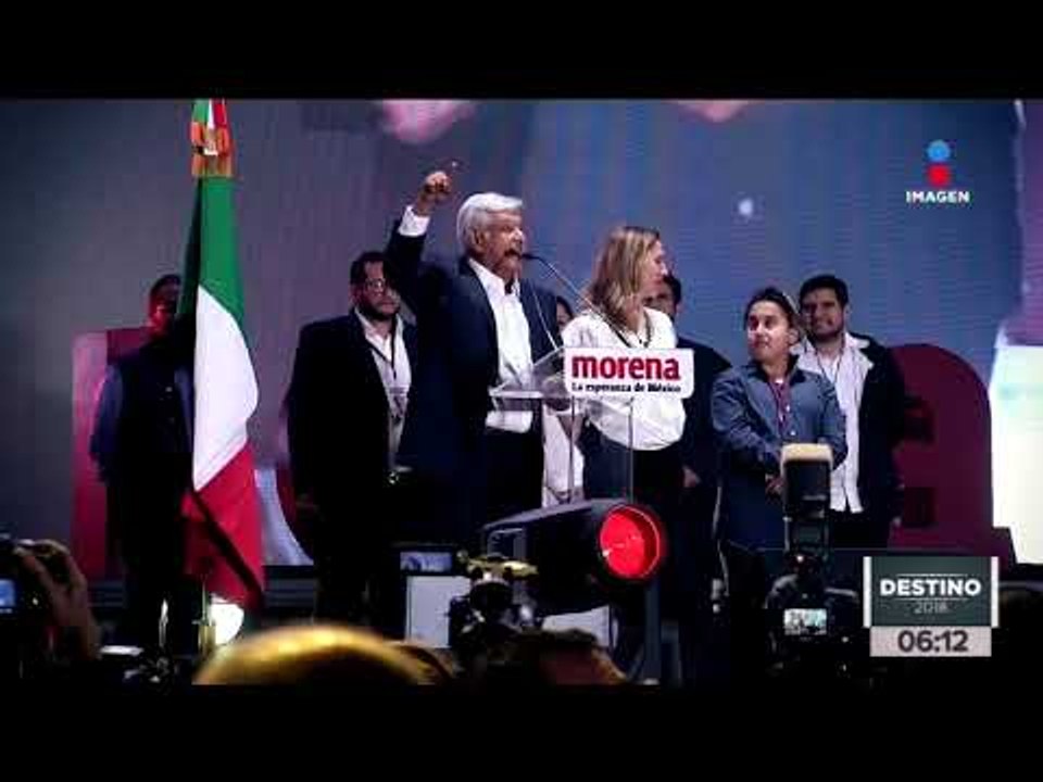 Primeras palabras de AMLO tras las elecciones p...