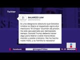 Abogado de Joaquín 'El Chapo' Guzmán pide a Trump que lo libere | Noticias con Yurira Sierra