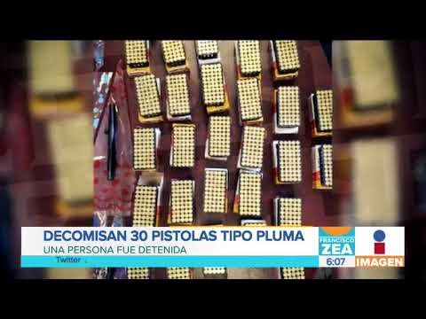 Detienen a hombre con pistolas tipo pluma cerca del AICM | Noticias con Francisco Zea