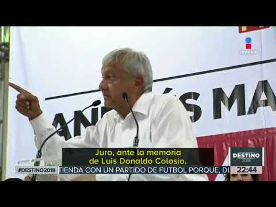 AMLO confirmó sus compromisos y recordó a Luis Donaldo Colosio