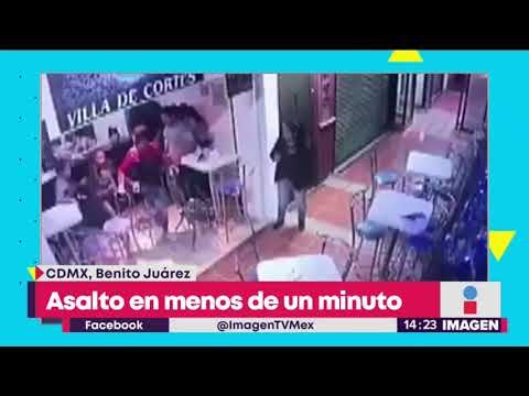 Asaltan cafetería en la CDMX en menos de un minuto | Noticias con Yuriria Sierra